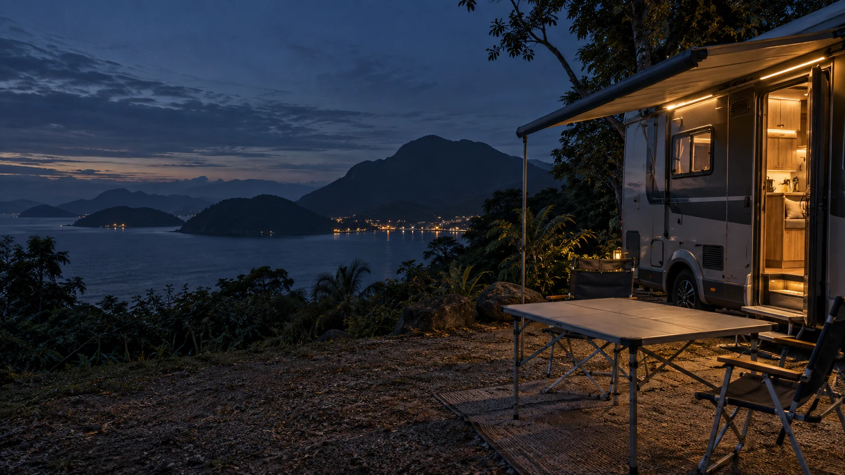 Projeto de energia móvel em destino brasileiro