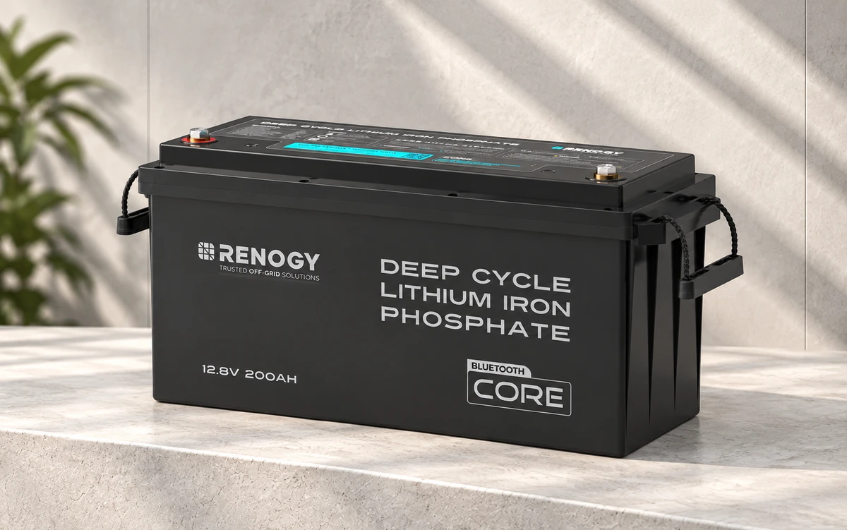 Bateria Renogy Core LiFePO4 12 V 200 Ah com Bluetooth